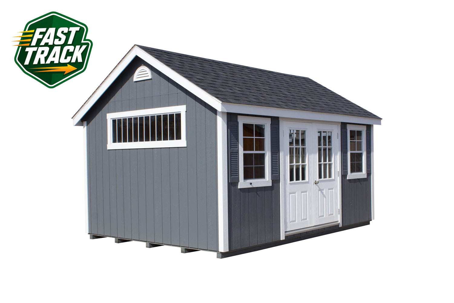 12x16 Painted Cape Cod - Fast Track Building
