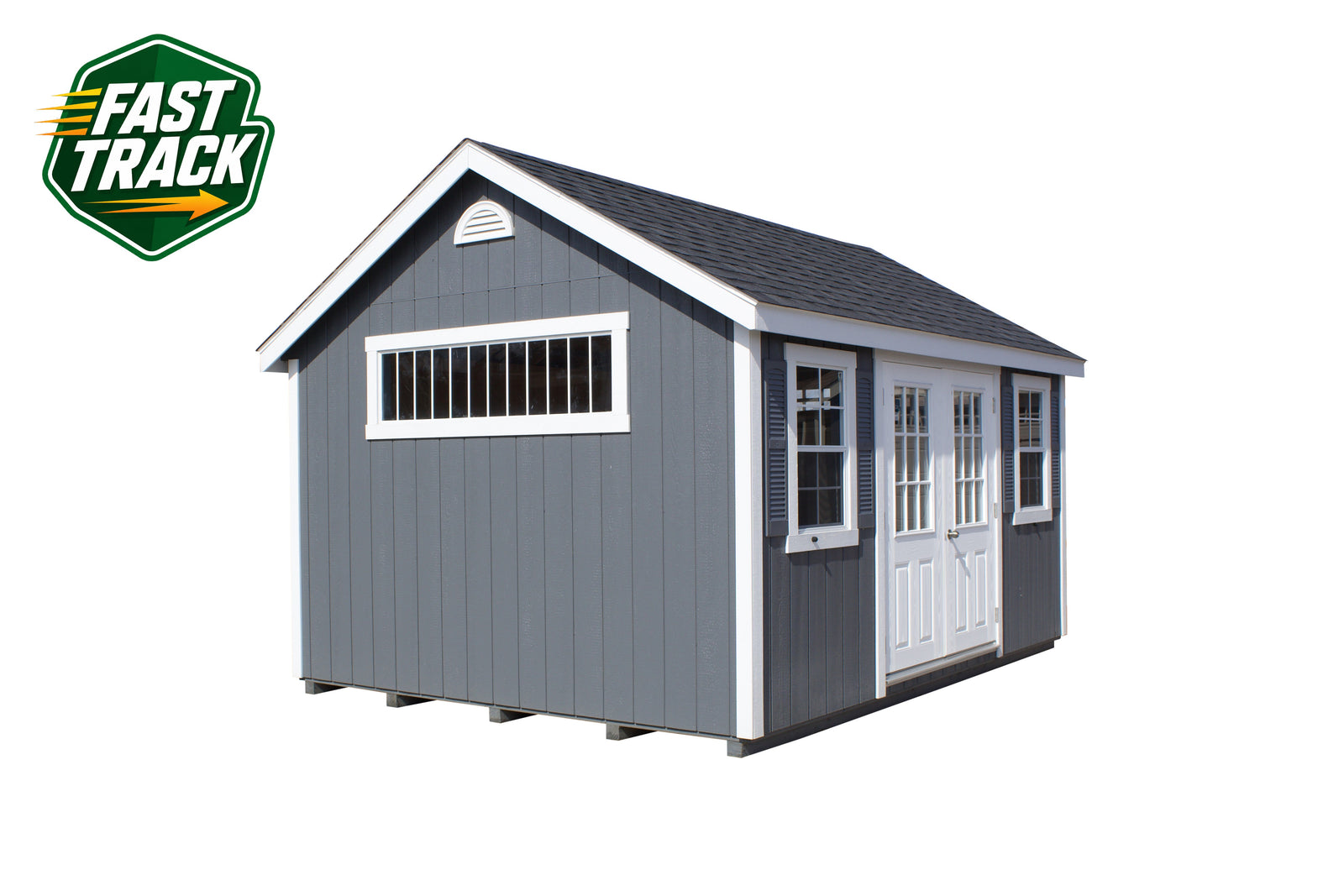12x16 Painted Cape Cod - Fast Track Building