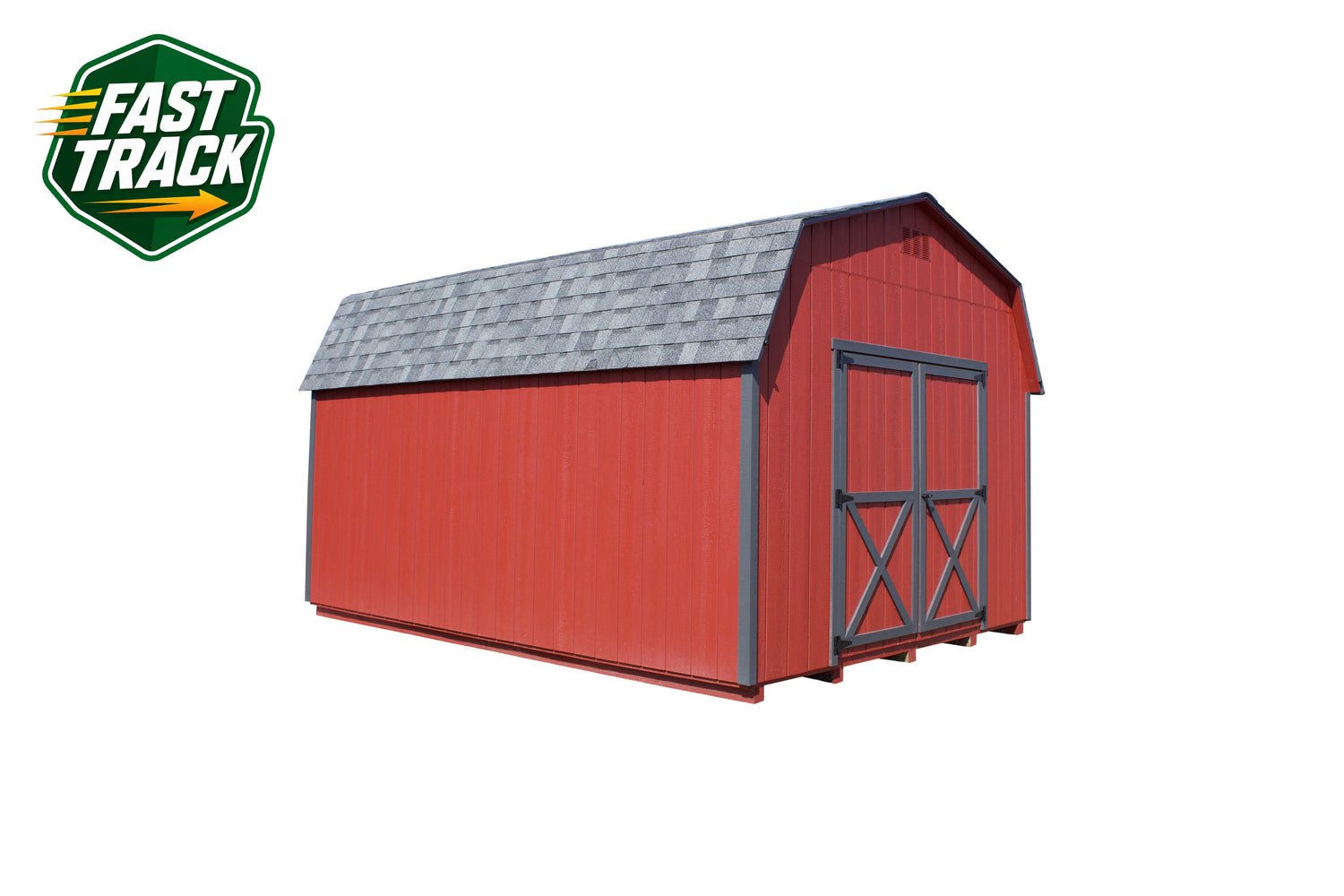 12x16 Painted High Barn - Fast Track Building