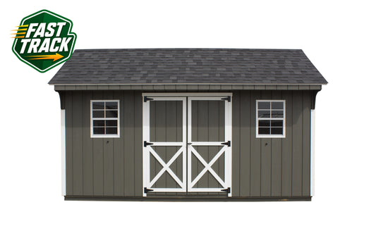 10x16 Painted Carriage House - Fast Track Building
