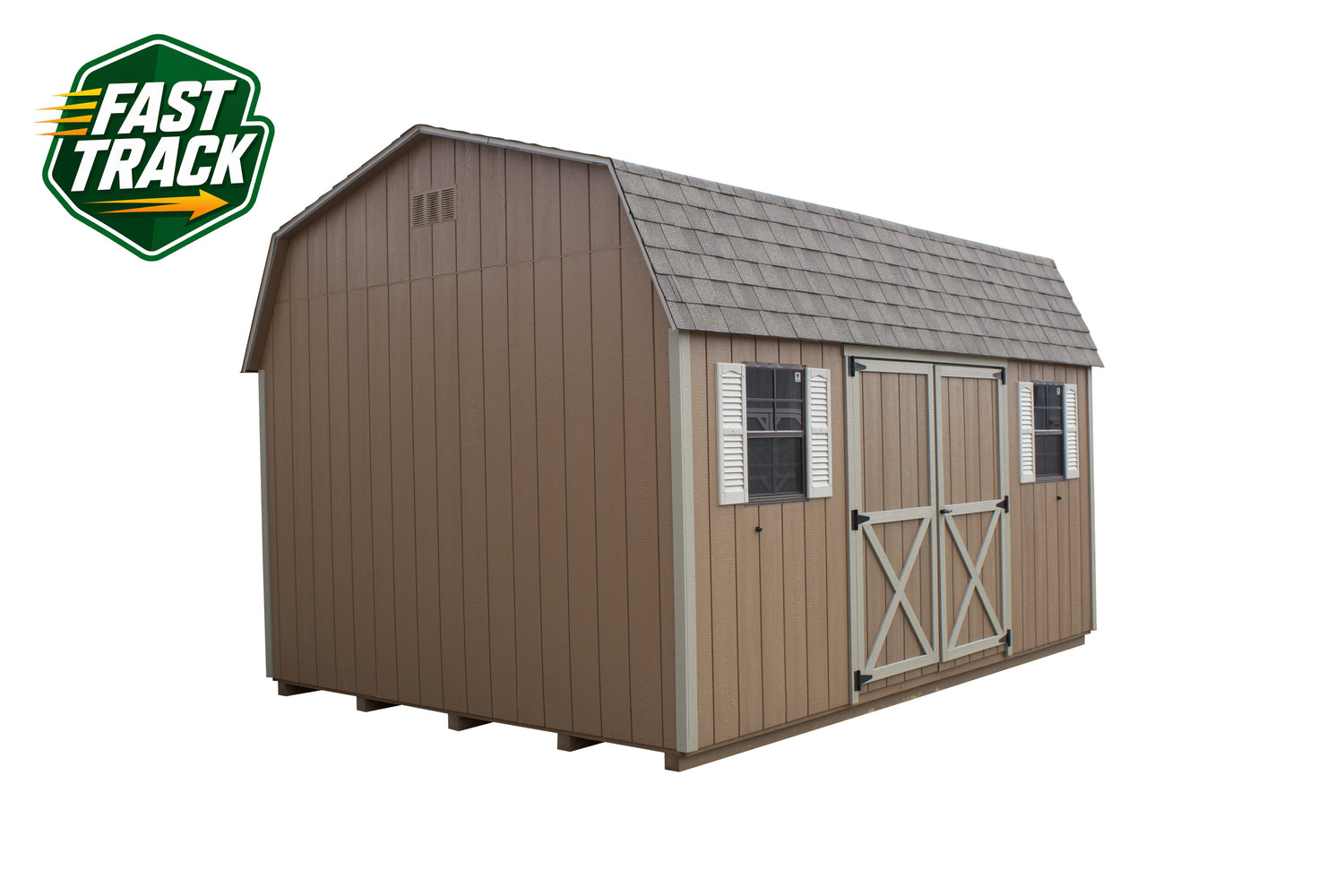 12x16 Painted Dutch Barn - Fast Track Building