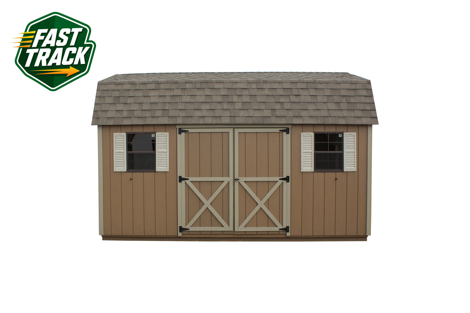12x16 Painted Dutch Barn - Fast Track Building
