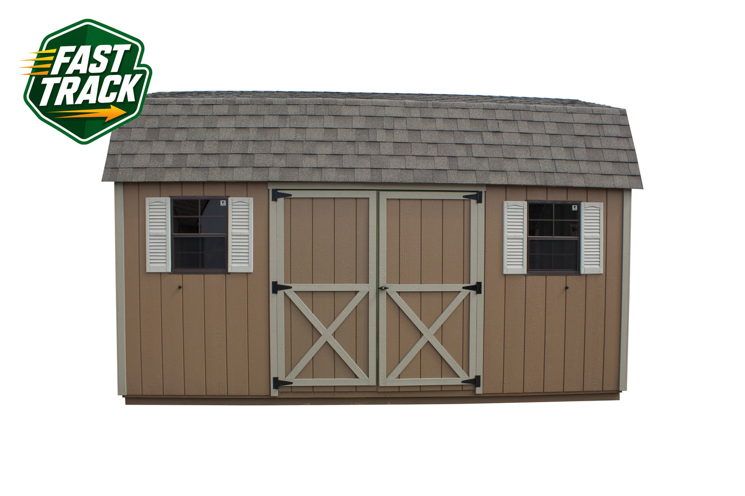 12x16 Painted Dutch Barn - Fast Track Building