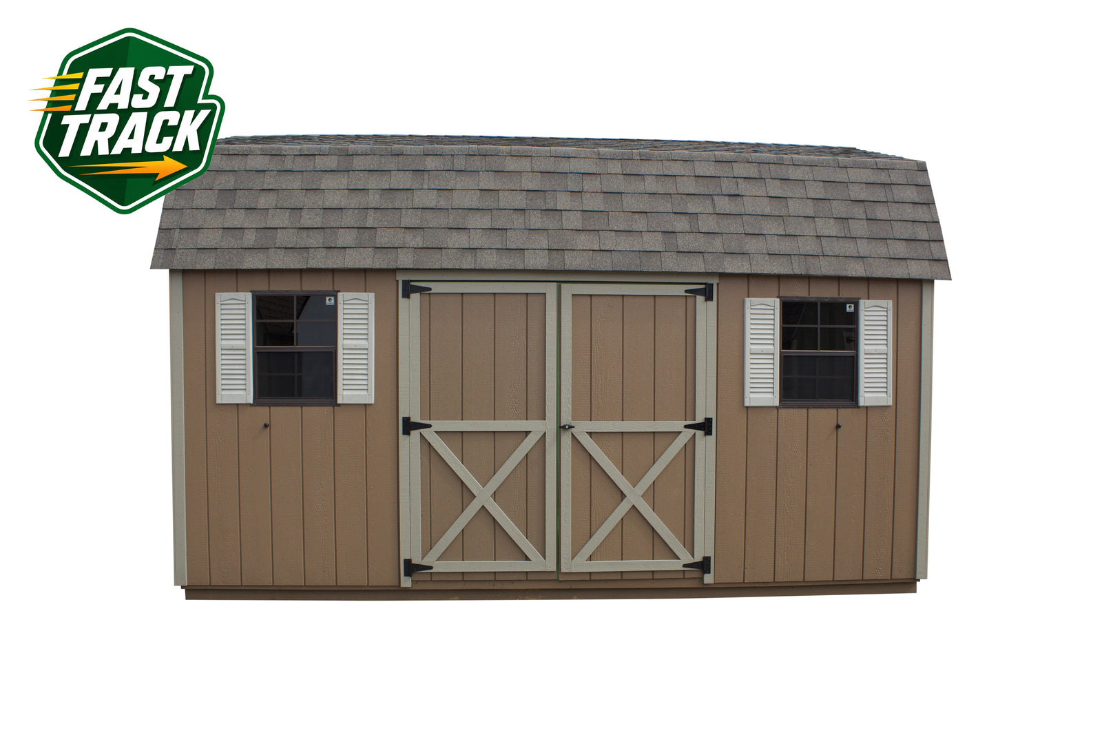 12x16 Painted Dutch Barn - Fast Track Building