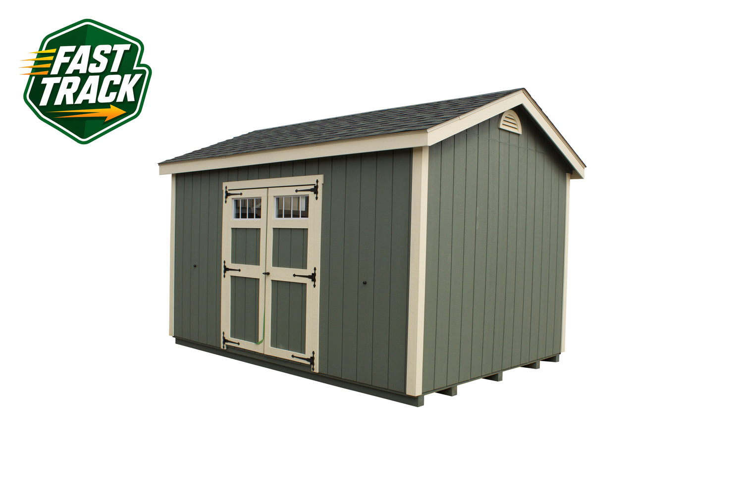 10x14 Painted Cottage - Fast Track Building