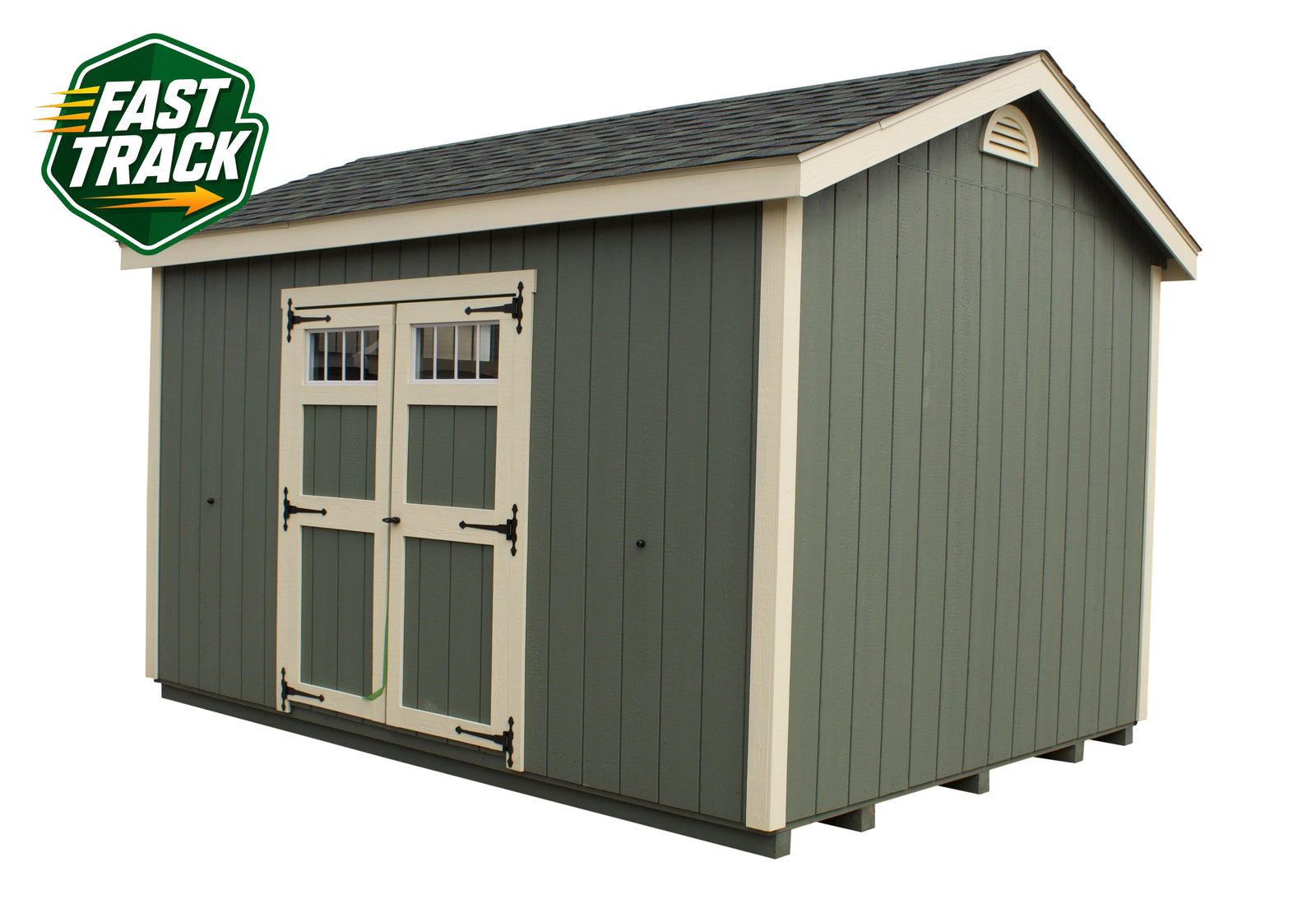 10x14 Painted Cottage - Fast Track Building