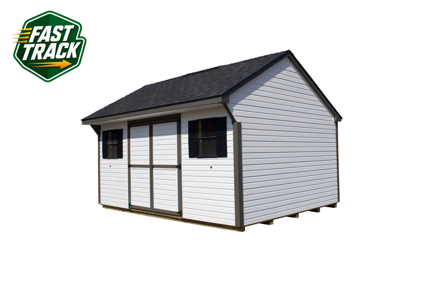 12x16 Painted Carriage House - Fast Track Building