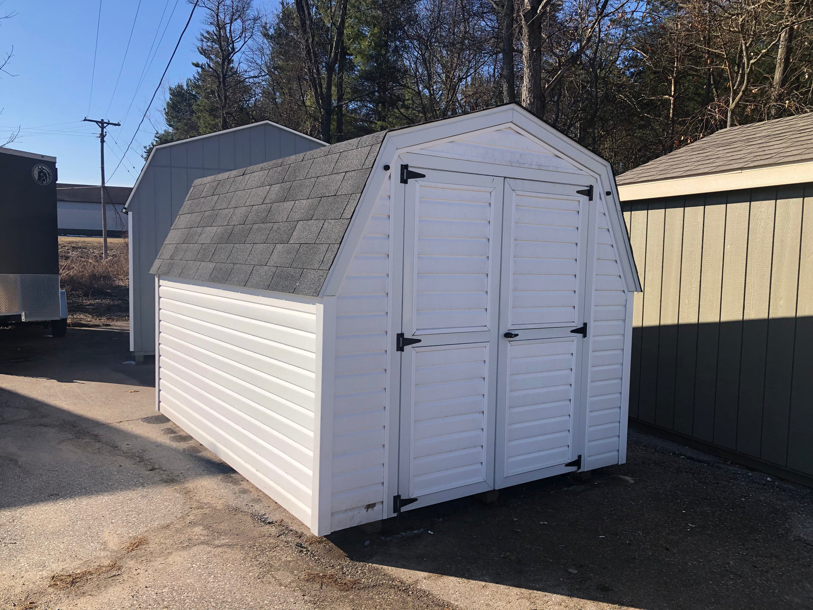 8x10 8' Vinyl Pro Series - Rental Return - Cedar Springs Lot - Cedar Rock Barns