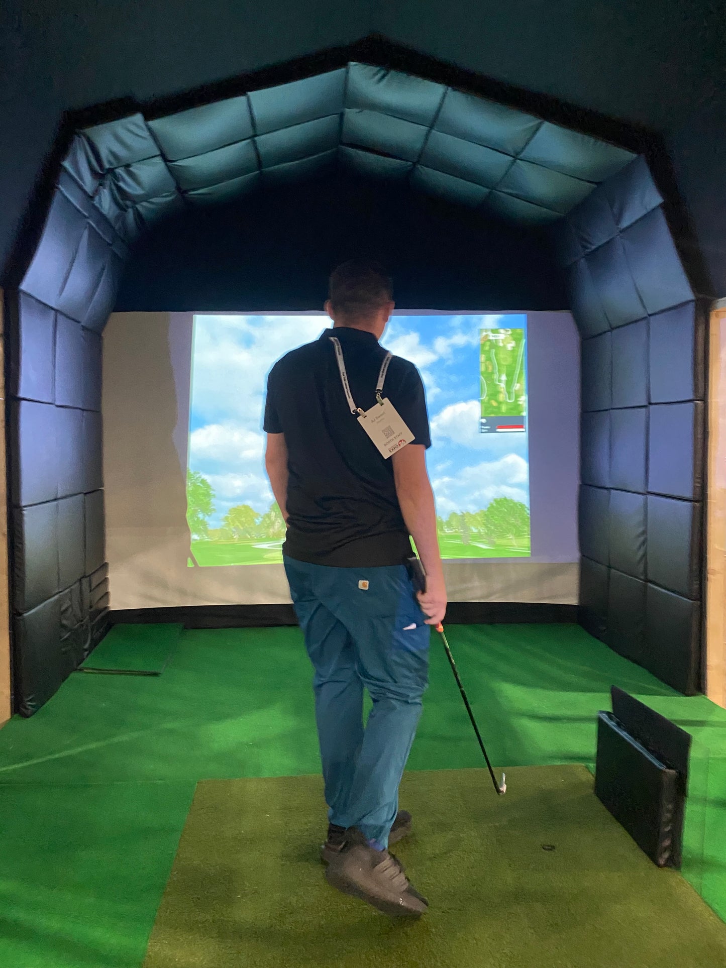 12x18 Painted Dutch Barn - Golf Simulator