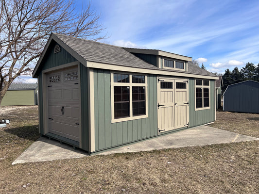 12x24 Painted Cape Cod w/ Deluxe & Dormer - QP520
