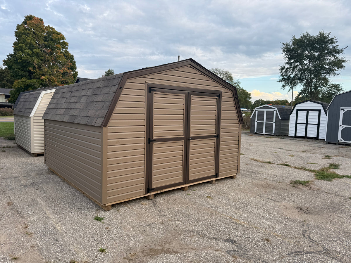 12x12 8' Vinyl Pro Series - Cedar Springs Lot - Cedar Rock Barns