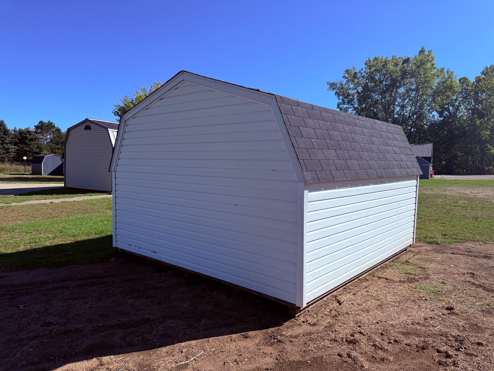 12x12 8' Vinyl Pro Series - Rental Return - Wayland Lot - Cedar Rock Barns