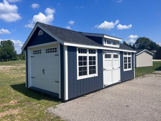 12x24 Painted Cape Cod w/ Deluxe & Dormer - QP324