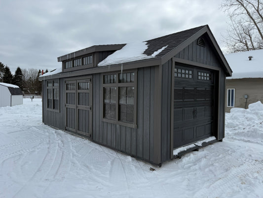 12x24 Painted Cape Cod Dormer - Wayland Lot - Cedar Rock Barns