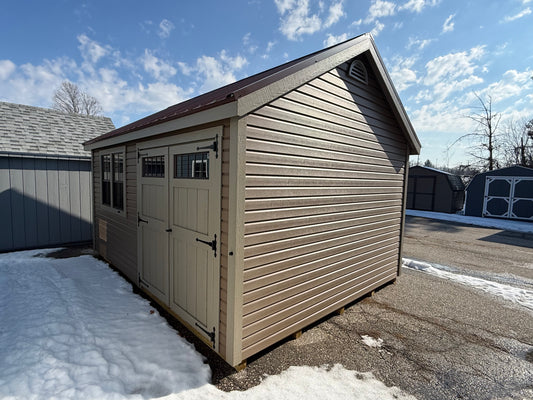 12x16 Vinyl Deluxe Cape Cod - Cedar Springs Lot - Cedar Rock Barns