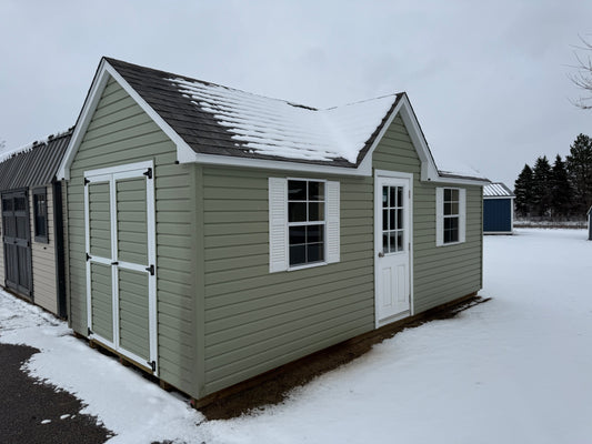 10x20 Vinyl Chalet - Wayland Lot - Cedar Rock Barns