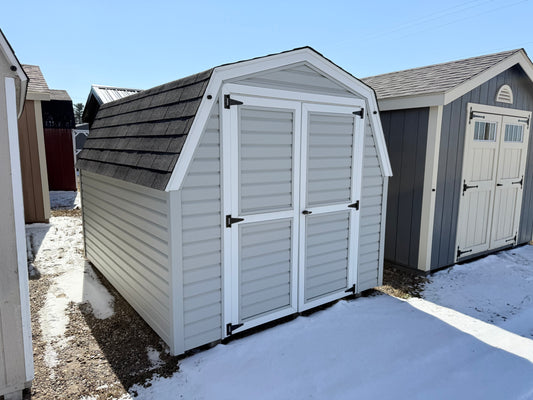 8x10 8' Vinyl Pro Series - Ionia Lot - Cedar Rock Barns