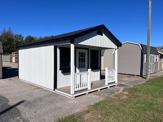 12x20 Painted Deluxe Cottage w/ Porch