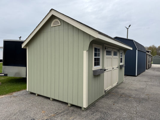 10x16 Painted Deluxe Carriage House - Cedar Springs Lot