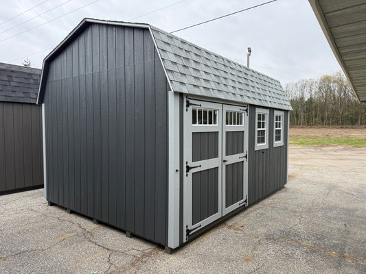 12x16 Painted Dutch Barn - Cedar Springs Lot