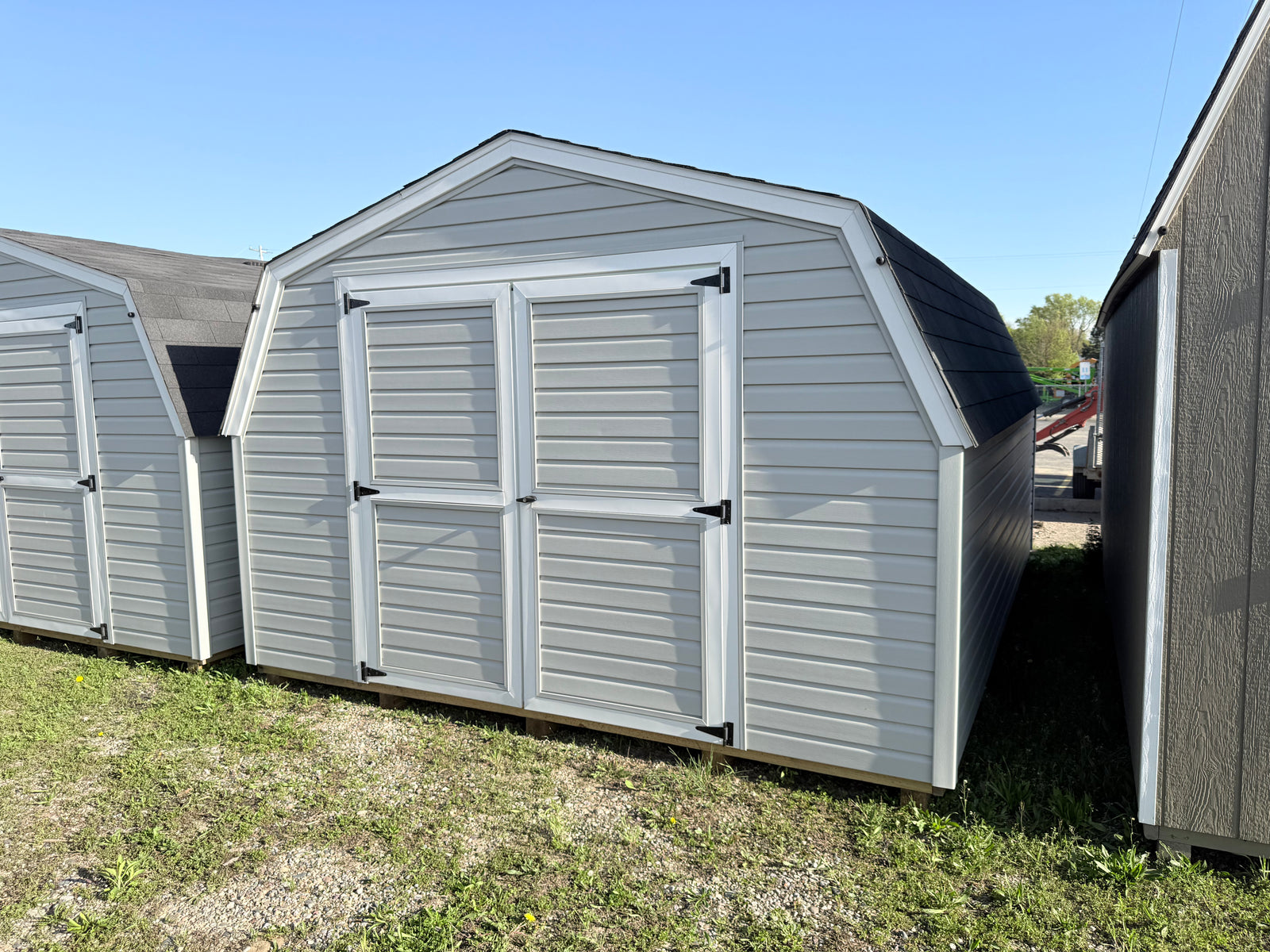 12x16 8' Vinyl Pro Series Shed - Ionia Lot - Cedar Rock Barns