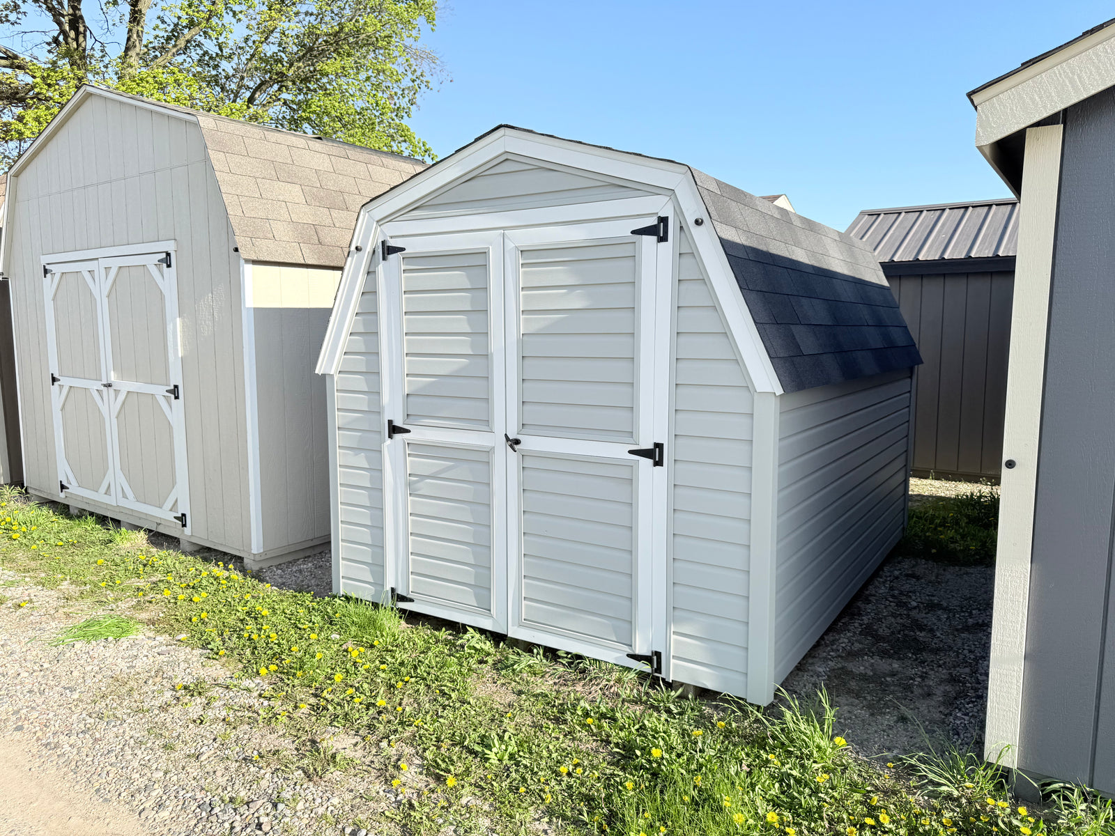 8x10 8' Vinyl Pro Series - Ionia Lot - Cedar Rock Barns