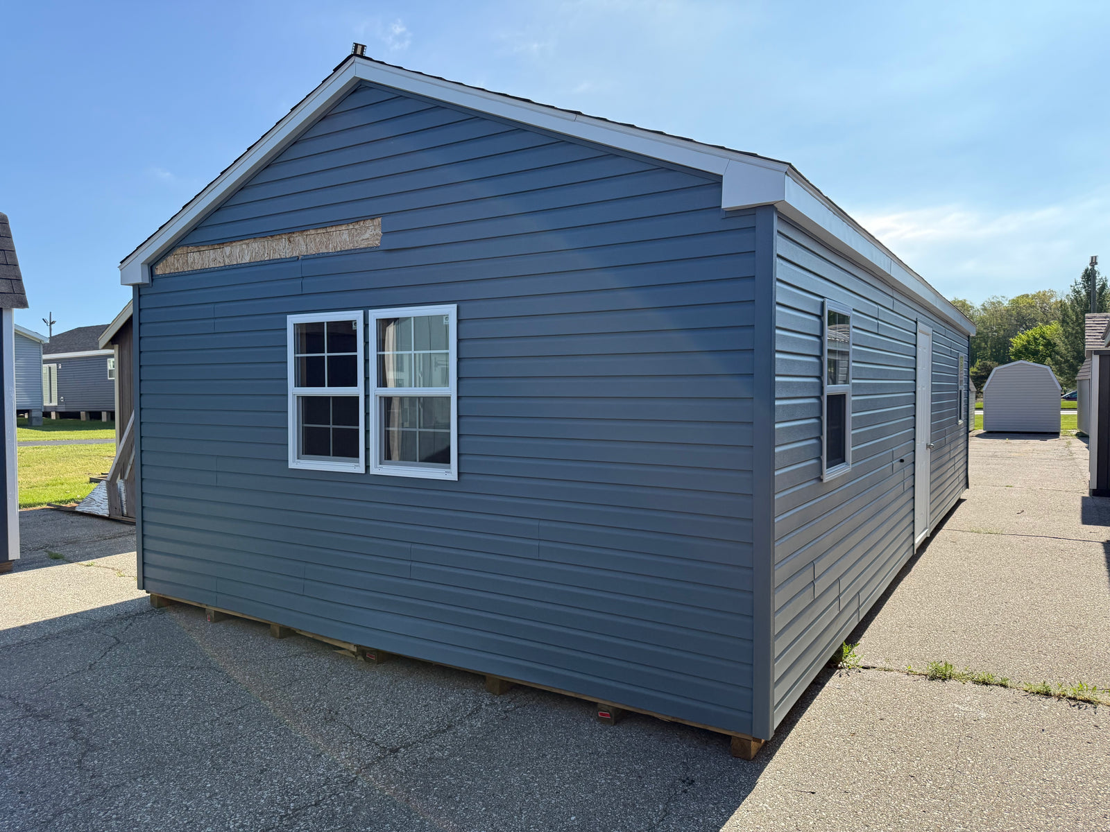 16x32 Vinyl Garage - Rental Return - Cedar Springs Lot - Cedar Rock Barns