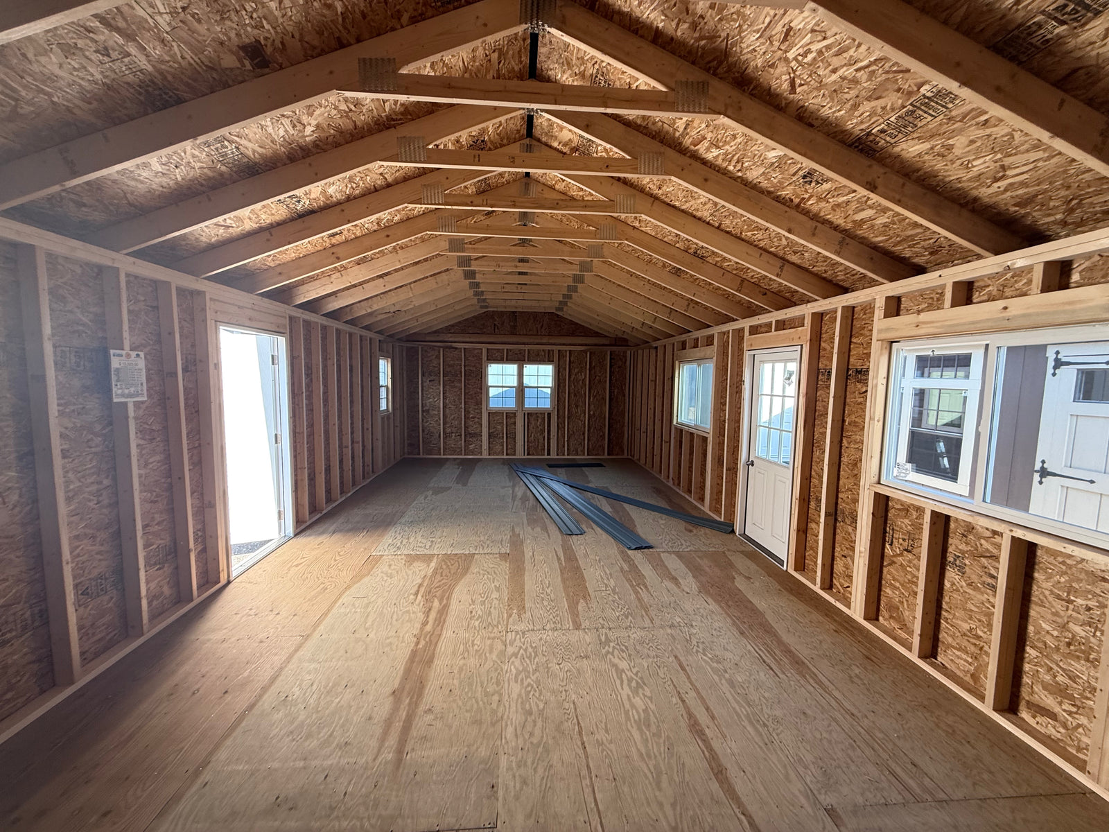 16x32 Vinyl Garage - Rental Return - Cedar Springs Lot - Cedar Rock Barns
