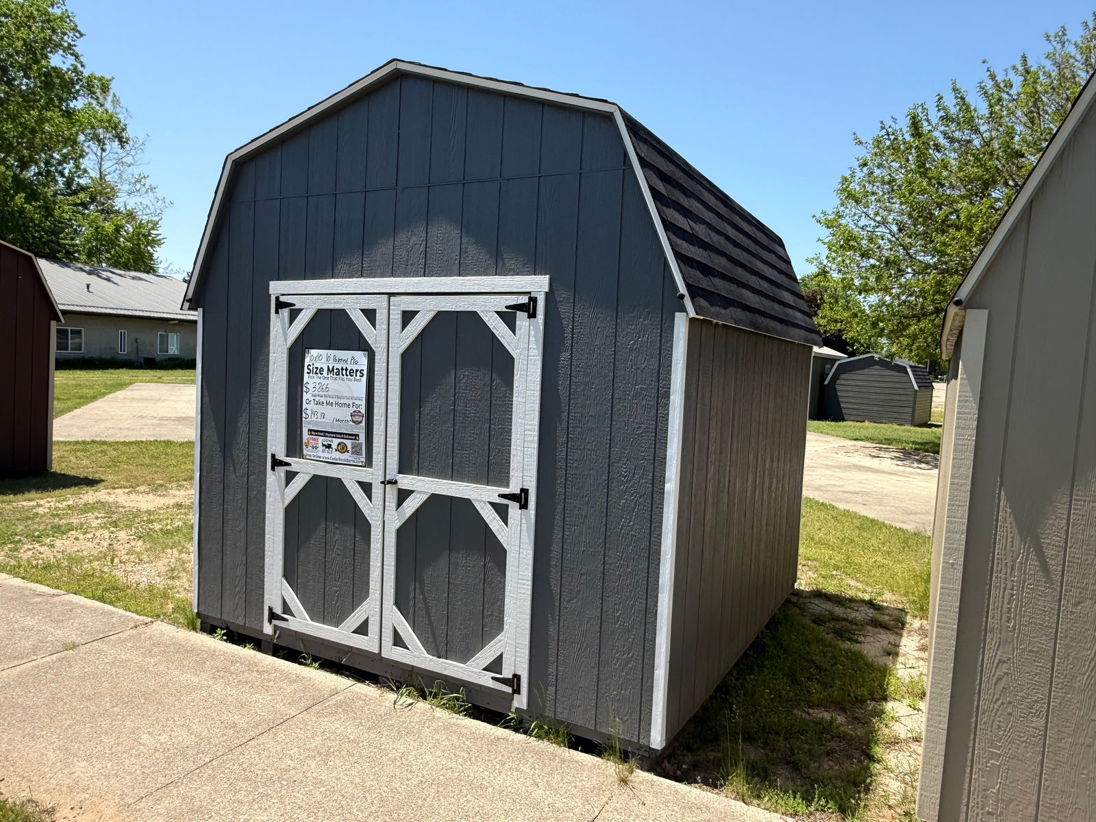 10x10 10' Painted Pro Series - QP509 - Wayland Lot - Cedar Rock Barns