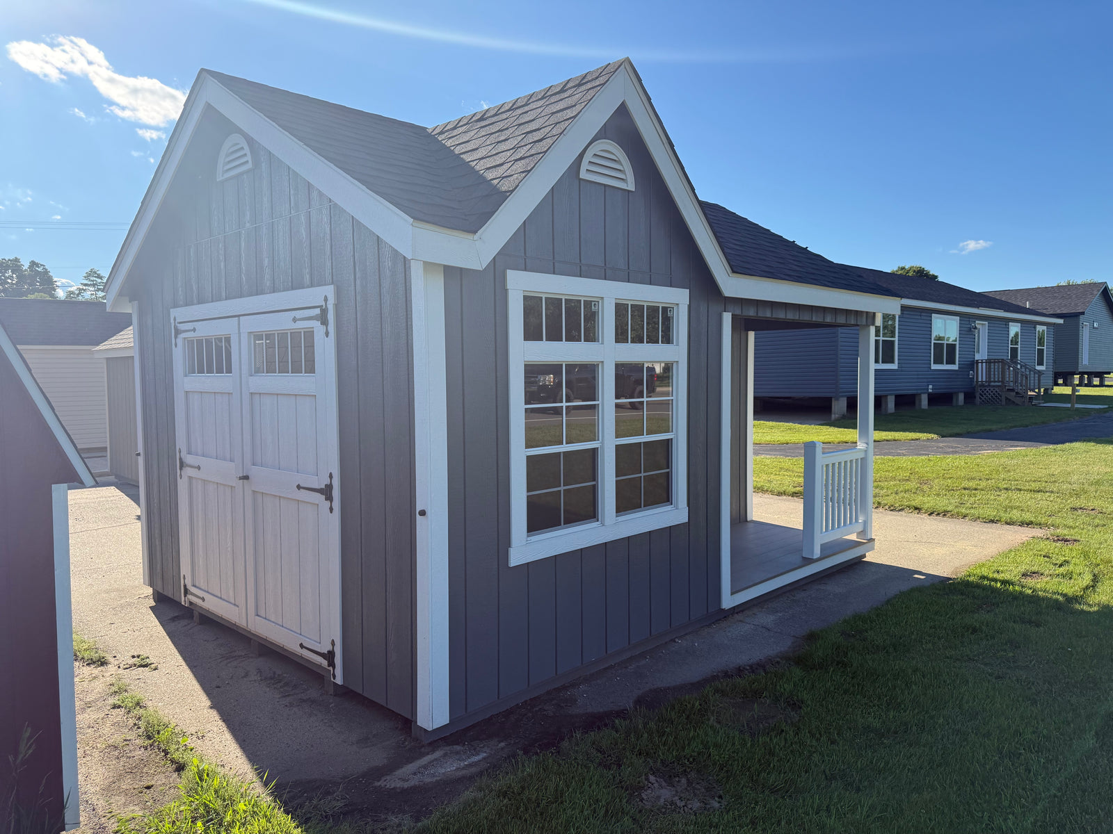 12x16 Painted Cape Cod - Fast Track Building