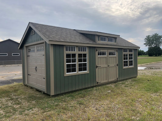 12x24 Painted Cape Cod w/ Deluxe & Dormer - QP520