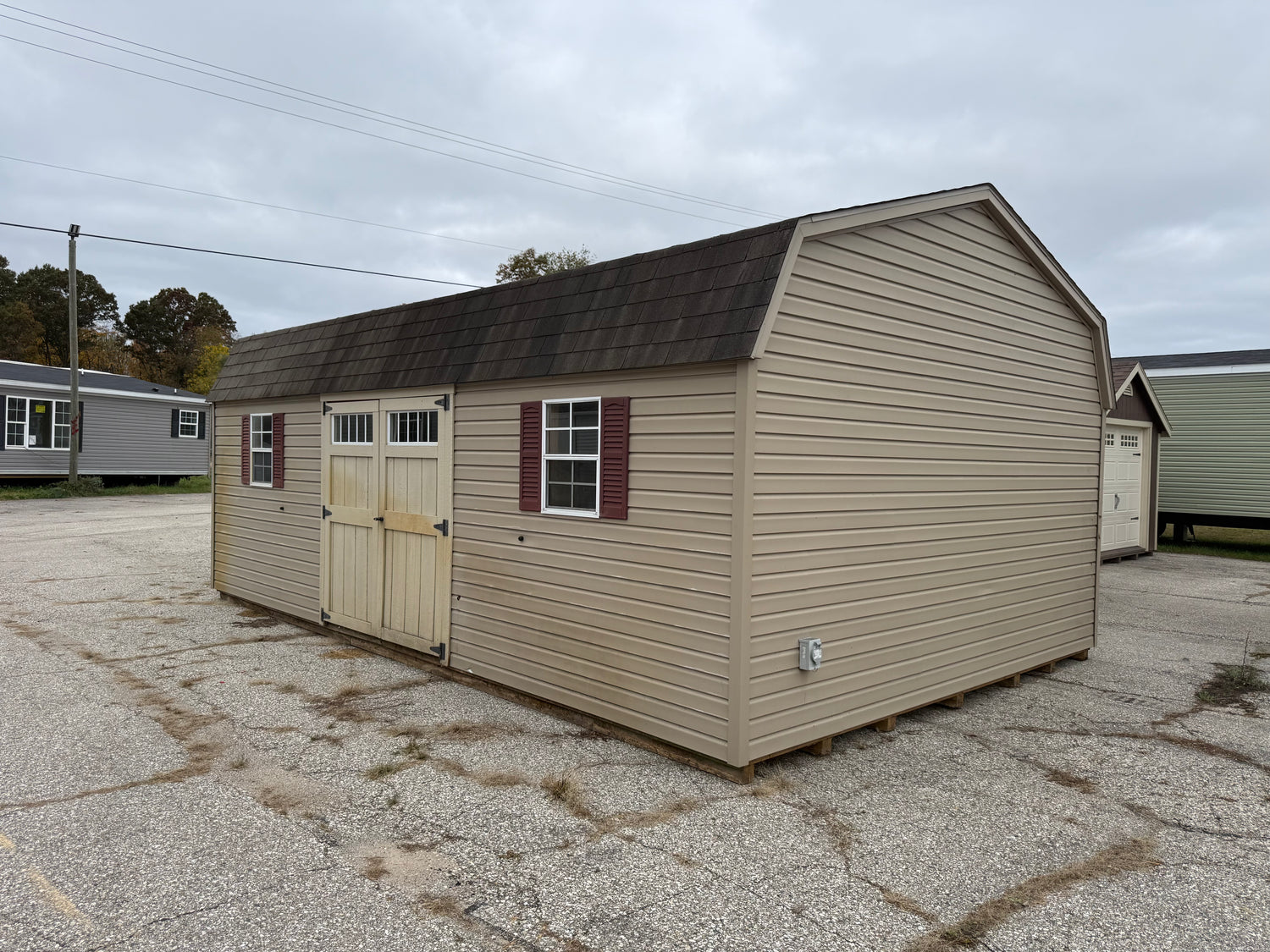 16x24 Vinyl Dutch Barn - Cedar Springs Lot