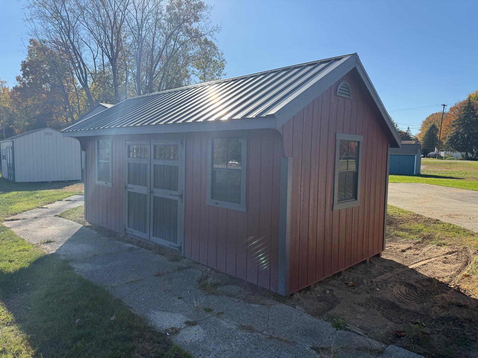 10x20 Painted Carriage House - Wayland Lot
