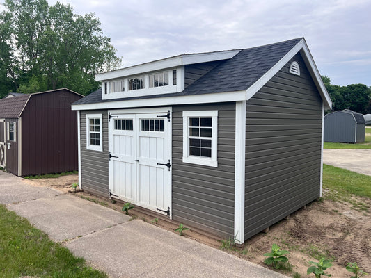 12x16 Vinyl Cape Cod w/ Dormer - QP1078