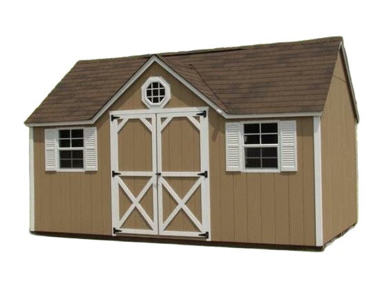 Painted Chalet Shed on white background