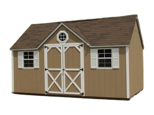 Painted Chalet Shed on white background
