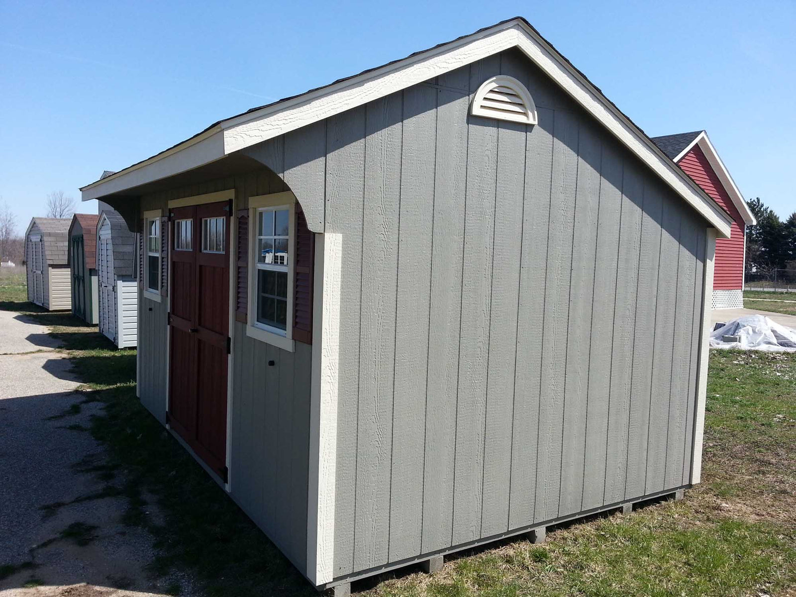 Painted Carriage House Deluxe Shed | Cedar Rock Barns