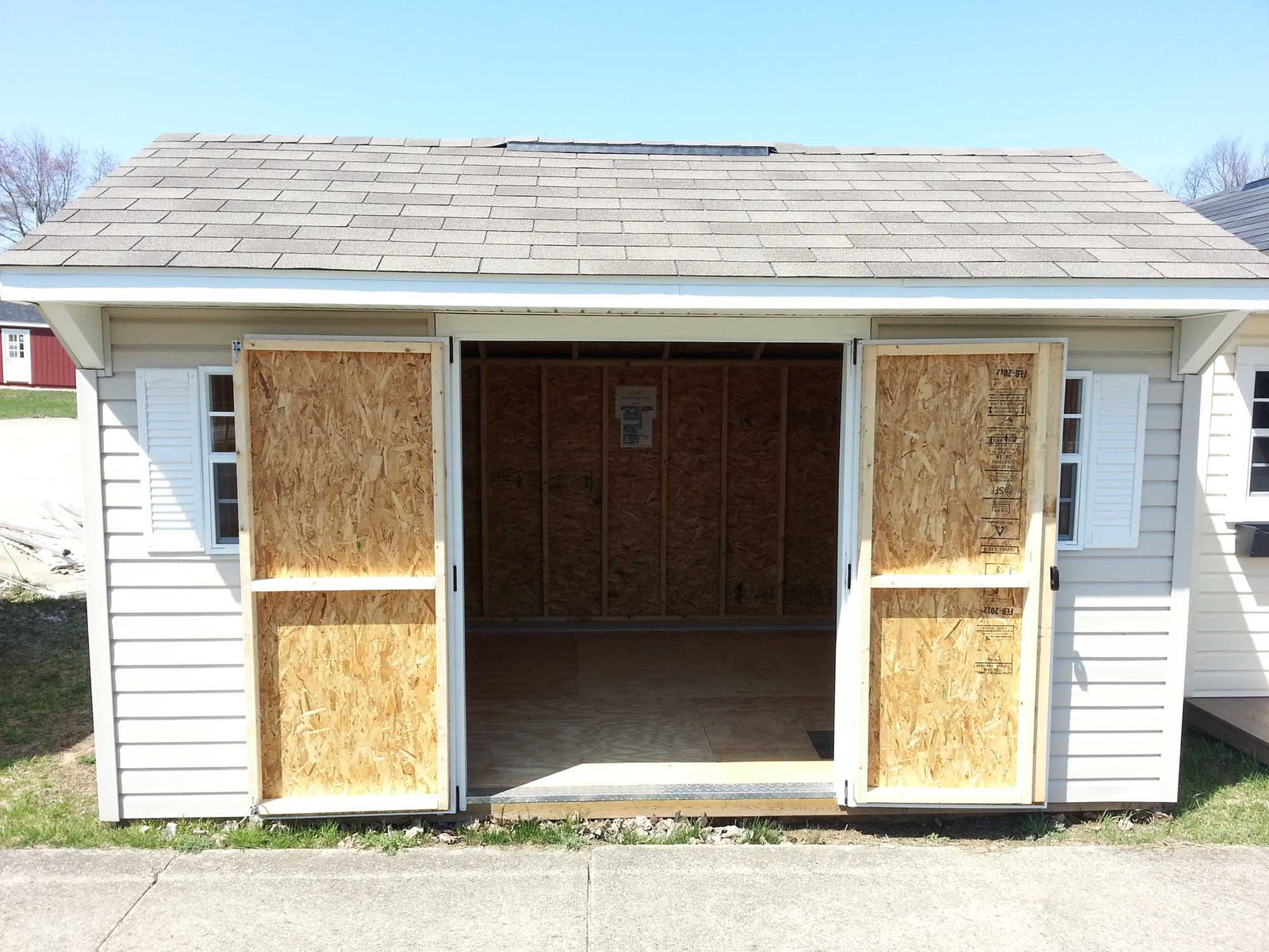 Vinyl Carriage House Shed | Cedar Rock Barns