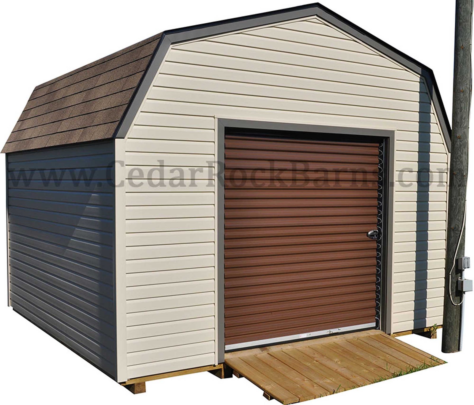 Vinyl High Barn Shed | Cedar Rock Barns
