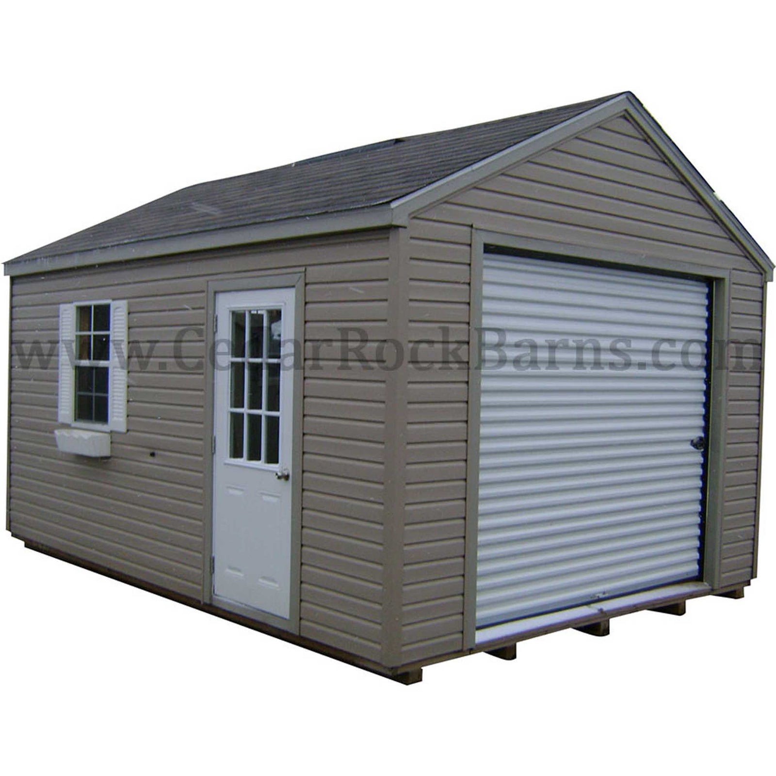 Vinyl Garage Shed | Cedar Rock Barns
