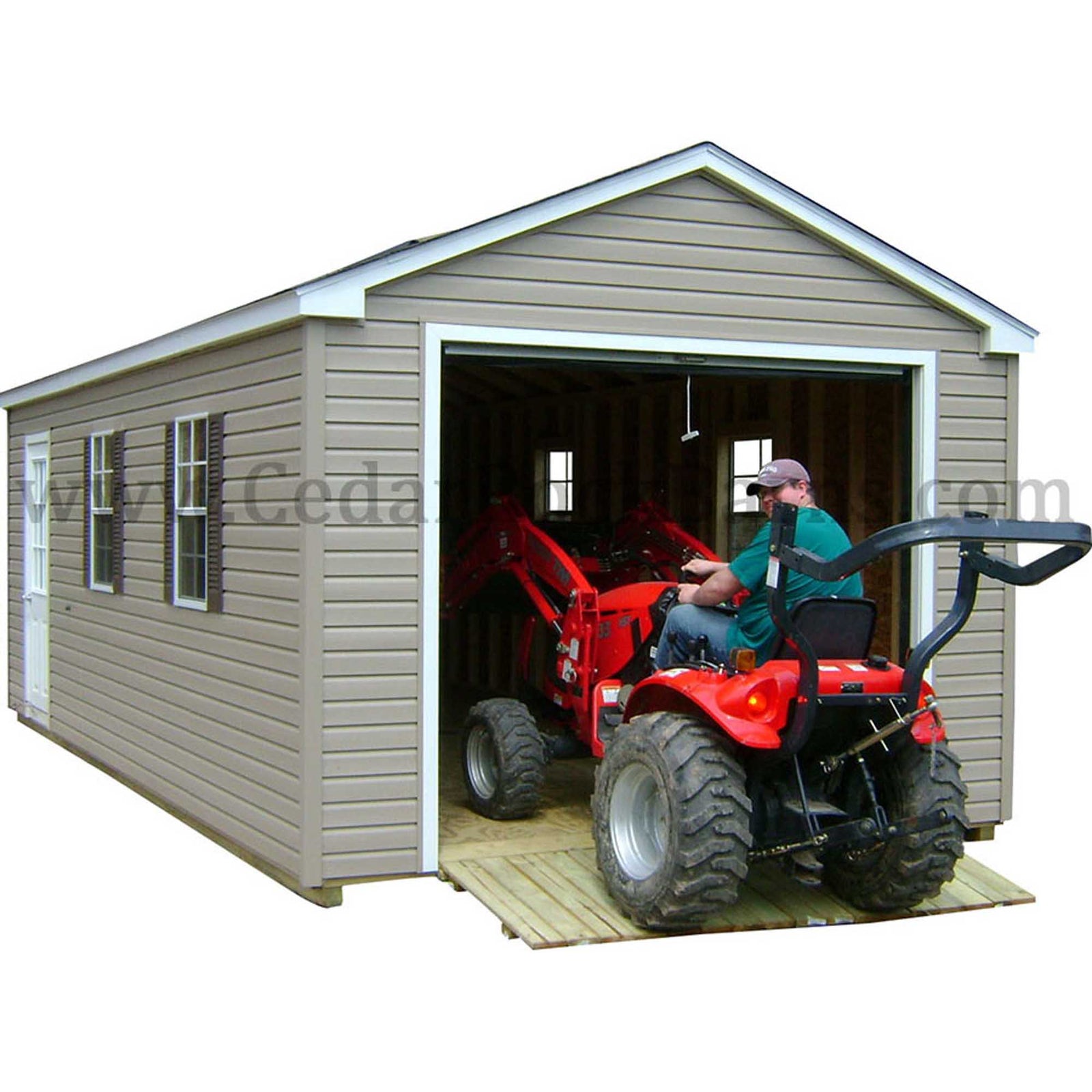 Vinyl Garage Shed | Cedar Rock Barns