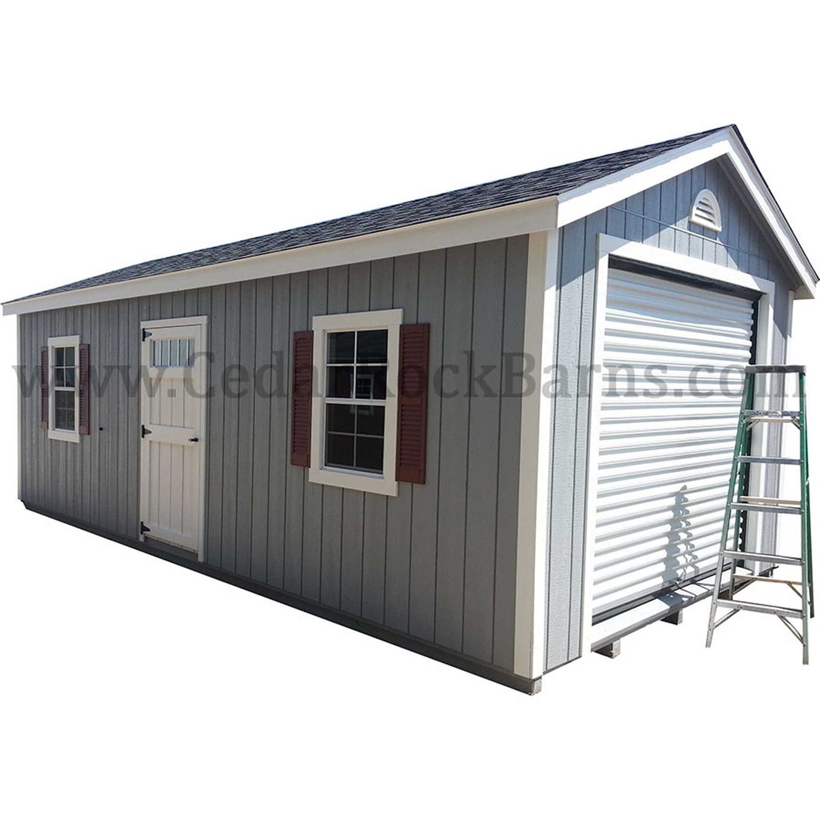 Painted Garage Deluxe Shed | Cedar Rock Barns