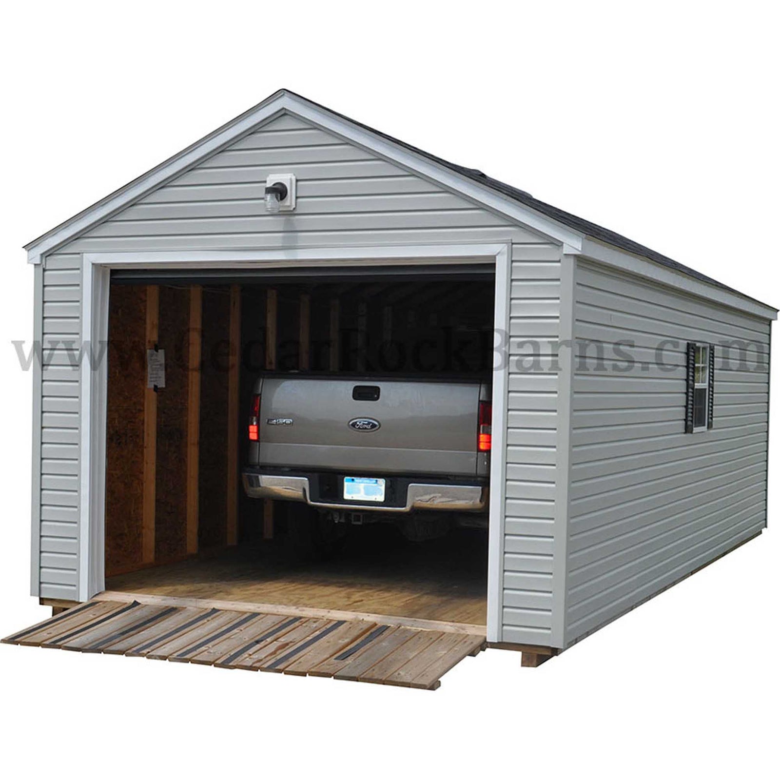 Vinyl Garage Shed | Cedar Rock Barns