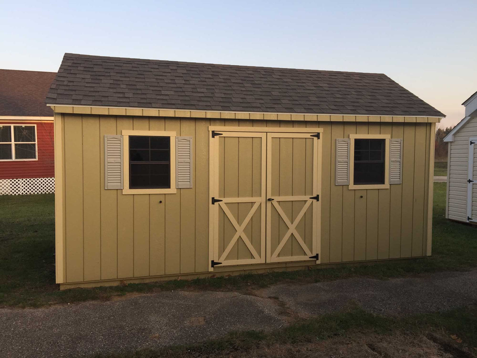 Painted Cape Cod Shed | Cedar Rock Barns