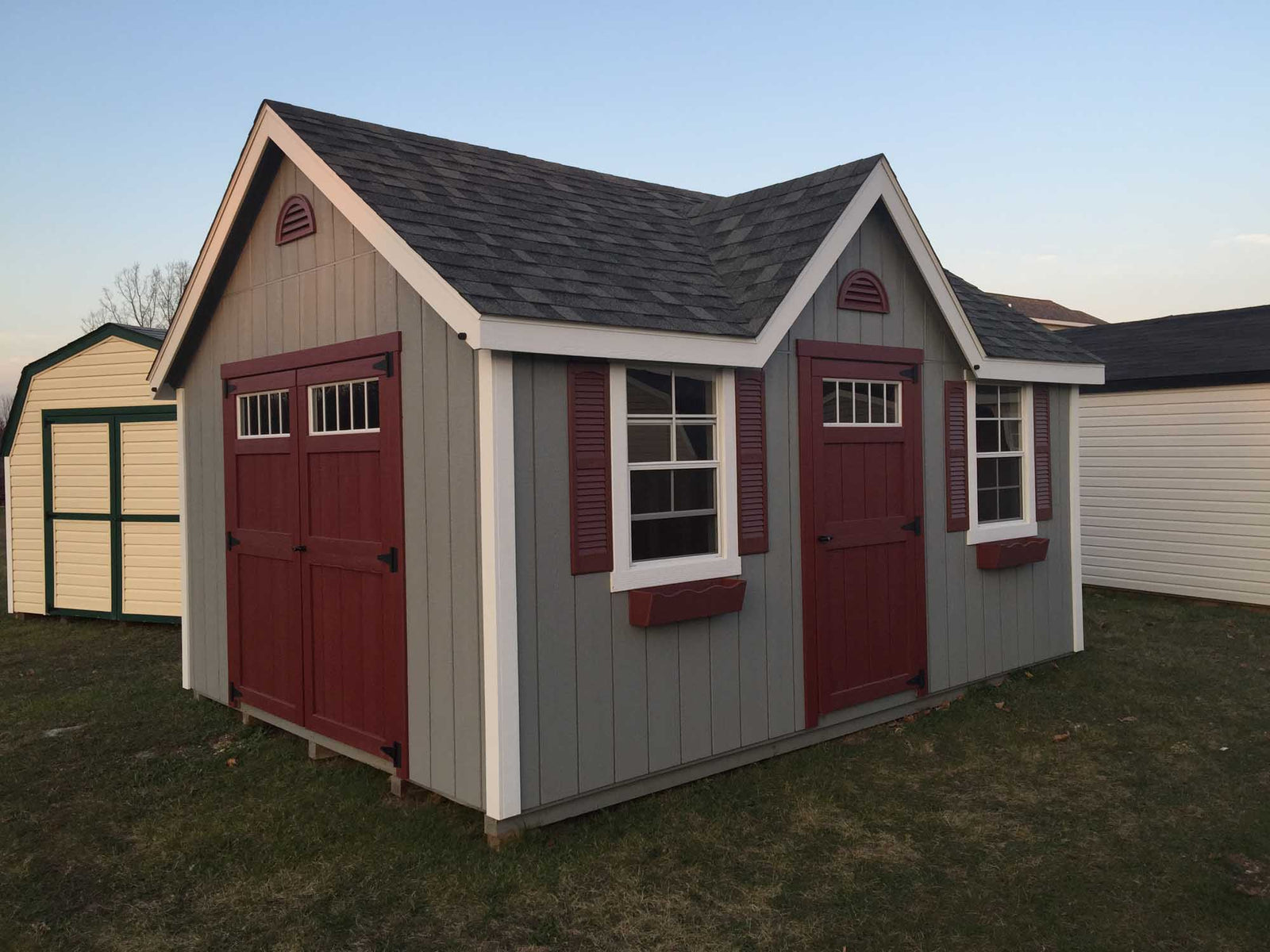 Painted Chalet Deluxe Shed | Cedar Rock Barns