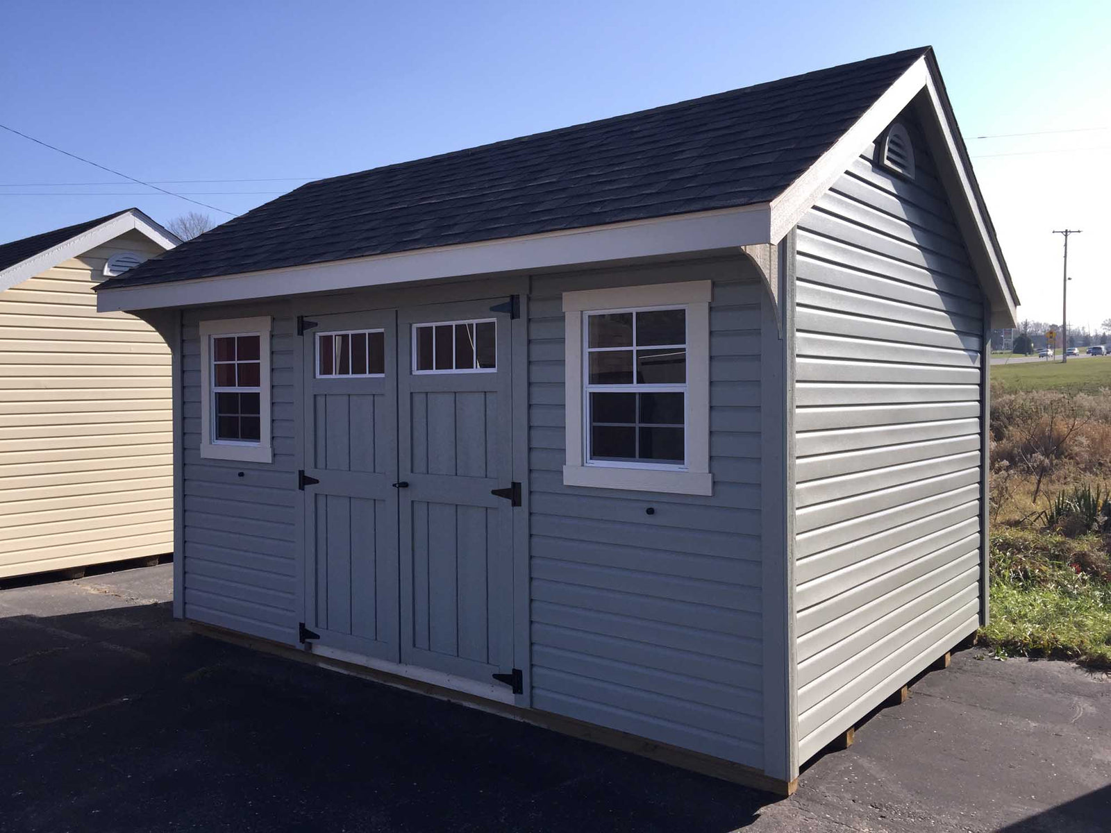Vinyl Carriage House Deluxe Shed | Cedar Rock Barns