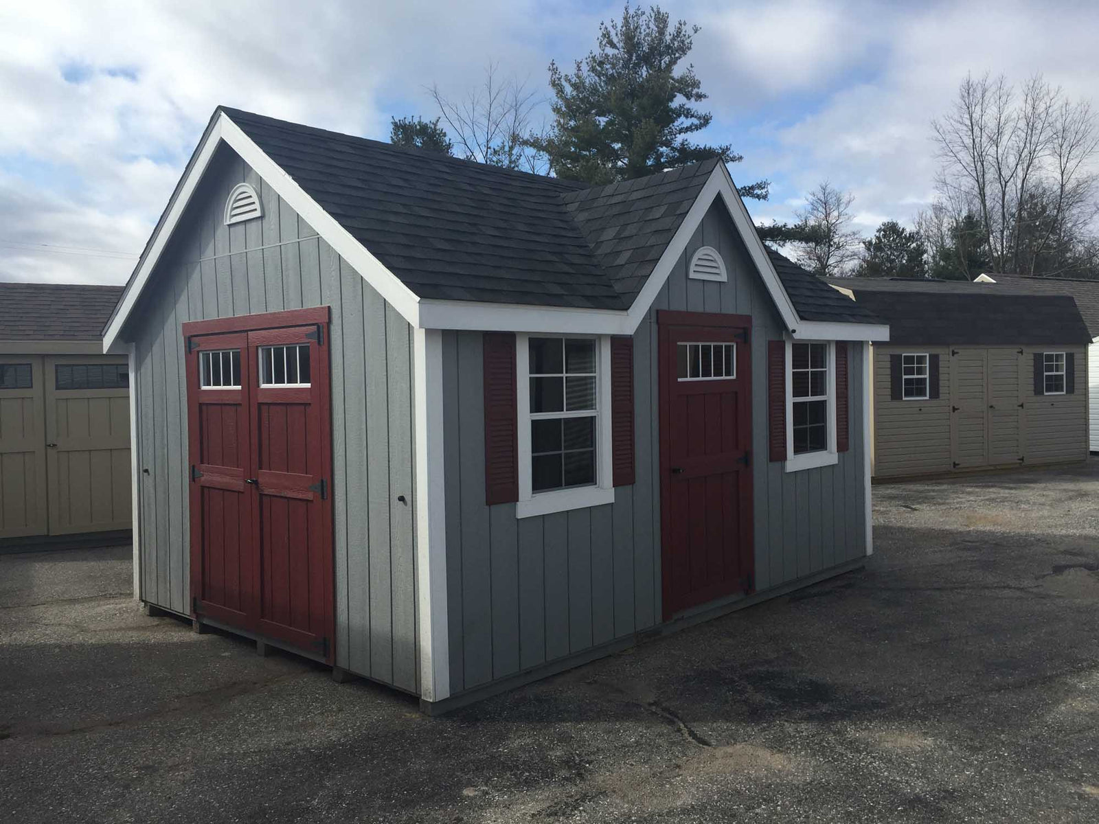 Painted Chalet Deluxe Shed | Cedar Rock Barns