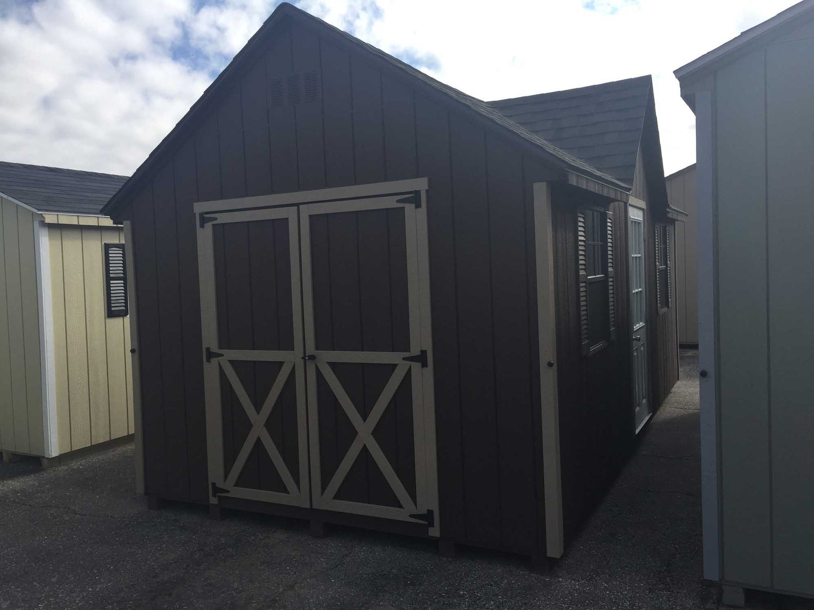 Painted Chalet Shed | Cedar Rock Barns