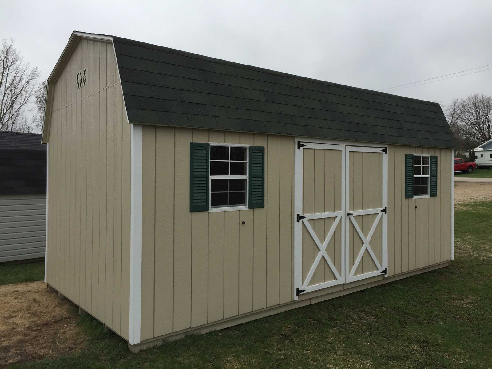 Painted Dutch Barn Shed | Cedar Rock Barns