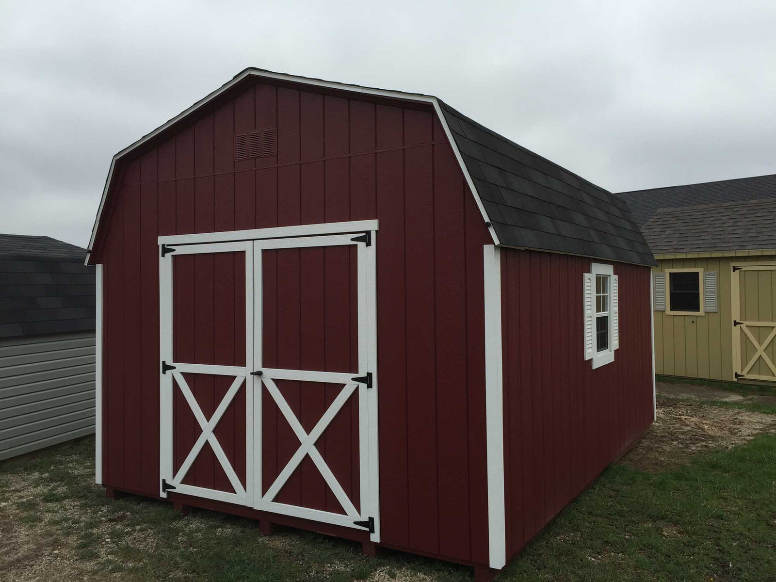 Painted High Barn Shed | Cedar Rock Barns